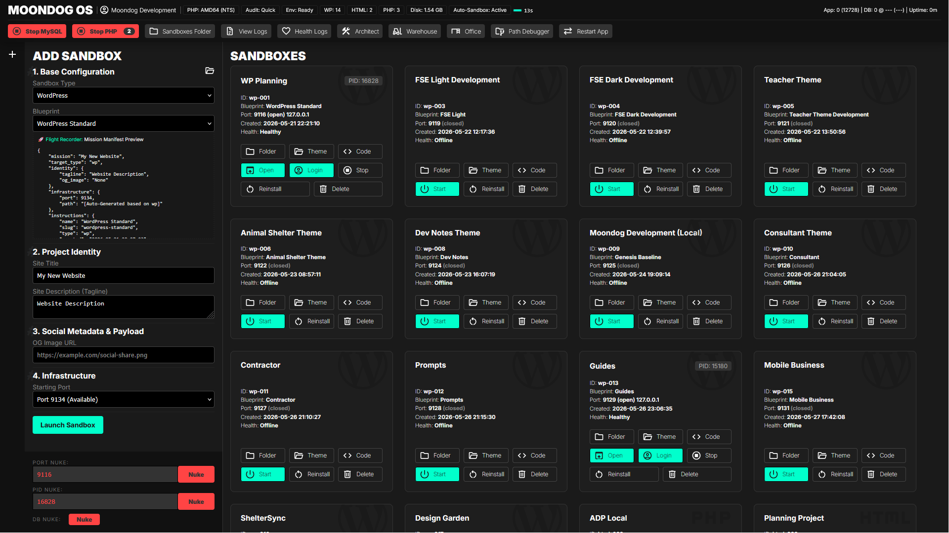 Control Panel by Moondog Development