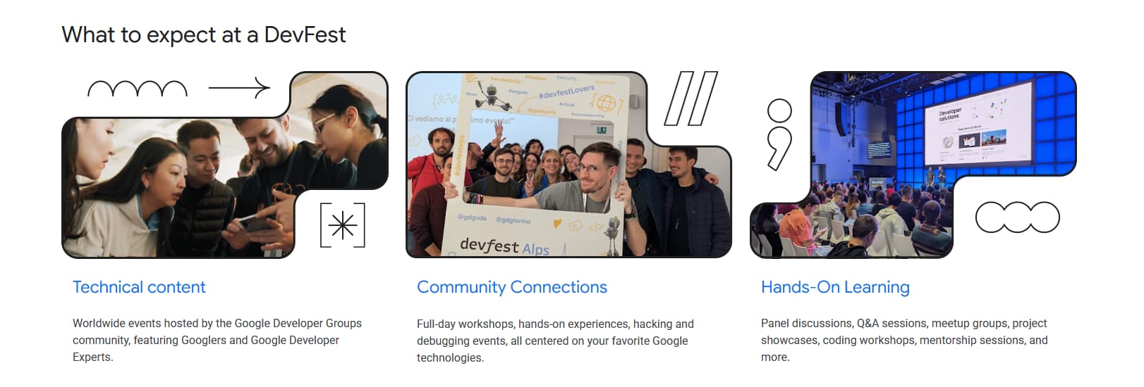 Section: Image Cards with Graphic Design Elements